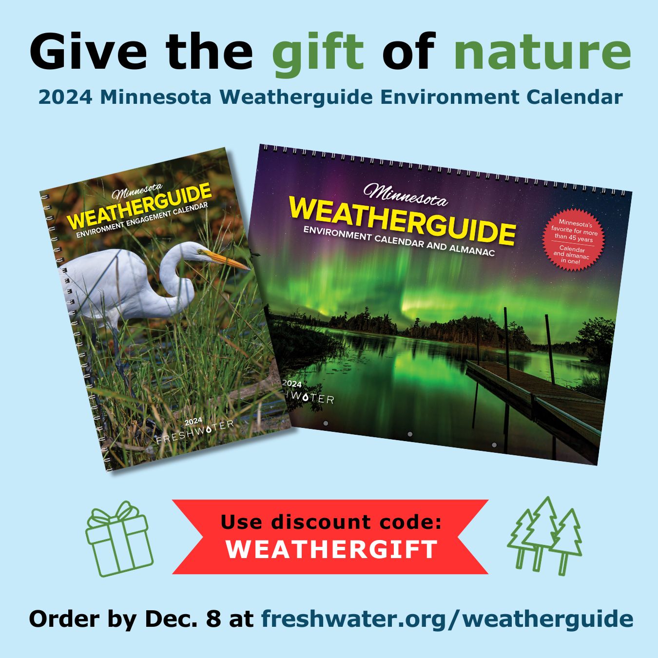 Freshwater on X: "Take it from Paul, now's the time to order up a 2024 Weatherguide  calendar for yourself or someone on your list! Order by Dec. 8 and use the  promo