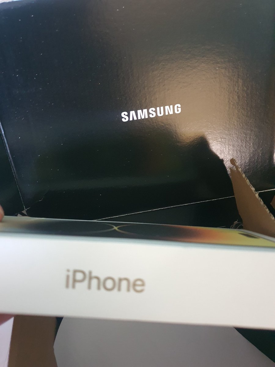 John_Banayo's tweet photo. I ordered a Samsung s23 ultra from @SamsungUK and I receive a @Apple iPhone in a Samsung box. Worse experience ever! It's been a week and no solution! https://t.co/R2lCmJZxgd