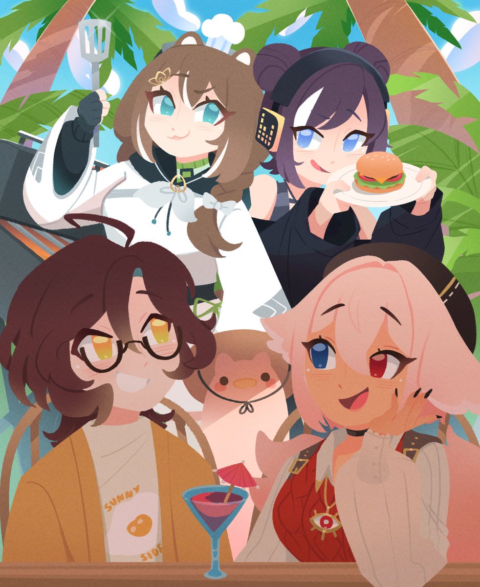 Creati_VT's tweet image. What&apos;s your favorite summer activity? We at CreatiVT love a good barbecue! 🌈✨

🖌️: Peachiipon 🤍
