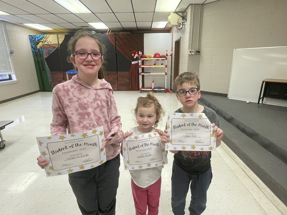 Congratulations to our November Students of the Month.  These students demonstrated safe, kind and responsible behavior.