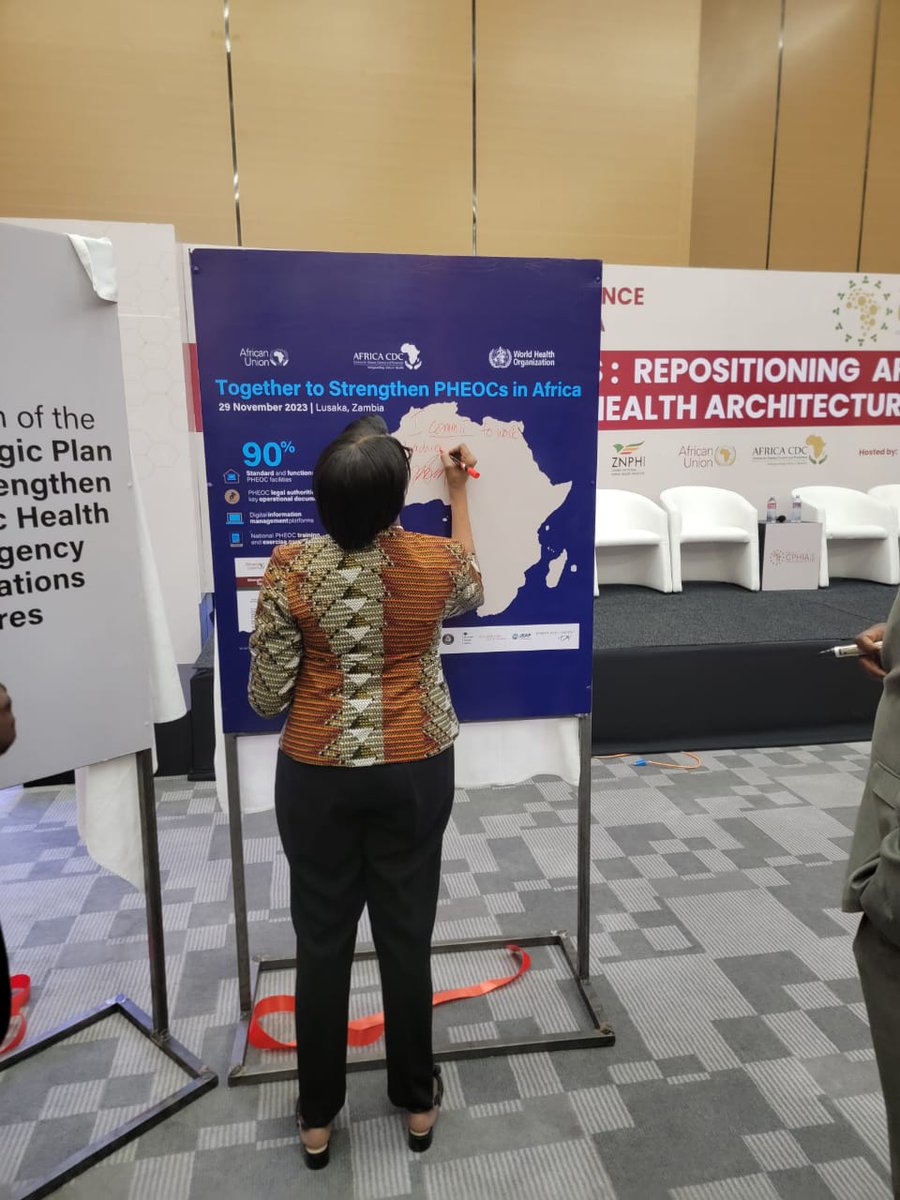 AfricaCDC's tweet photo. It's official! We've launched a visionary plan to fully establish operational Public Health Emergency Operations Centres (PHEOCs) in at least 50 African countries! This strategic plan is a leap toward enhancing regional health preparedness and response. #CPHIA2023 @Jeankaseya2 https://t.co/tDB3Hggsxd