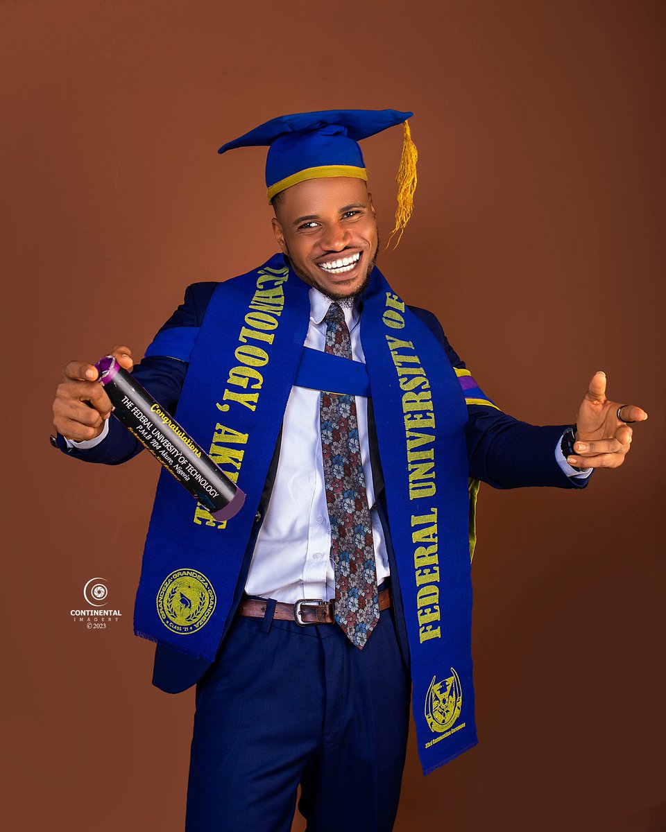 iamkelvinkyle's tweet photo. POV: God is good and kind to me๐โค๏ธ
This November was a joyful moment for me.๐๐
I bagged a B. Agric. Tech (Hons) Ecotourism & Wildlife Management from the best university of technology in Nigeria (FUTA)๐๏ธ
Itโs time to launch forward๐
#Futa33rdConvocation
#GrandezaClass21 https://t.co/z6fSgikZ6h