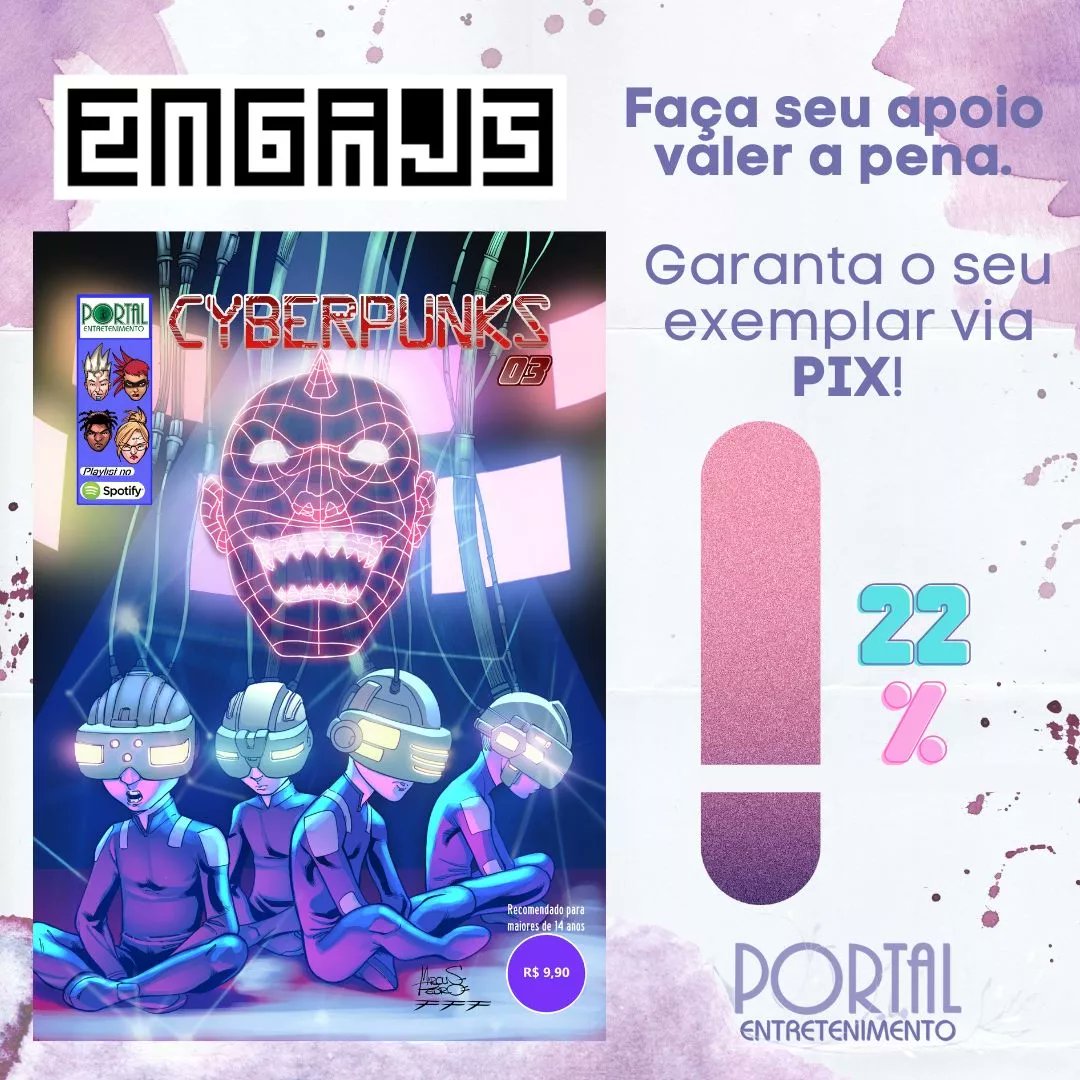 portalhqs's tweet photo. 🏁Chegando na reta final da #jornada🐈
📈Venha você pro #Engaje e ajude as obras #OGato 02 e #Cyberpunks 03 a sair para o papel📚
#gato #Entretenimento #hq #hqs #novidades #quadrinhos #apoie #PortalEntretenimento #projeto https://t.co/w2S2rKaNZ6
