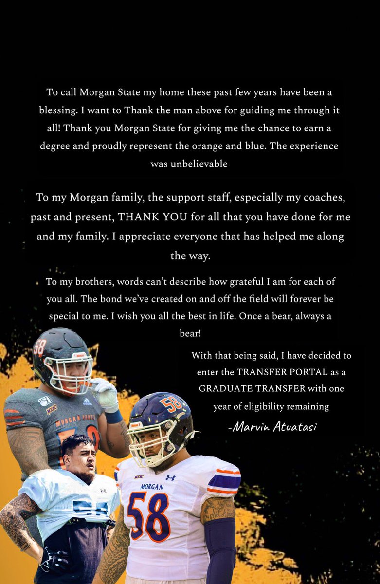 Looking forward to what GOD has in store for me 🙏🏽 Officially in the transfer portal as a grad transfer!