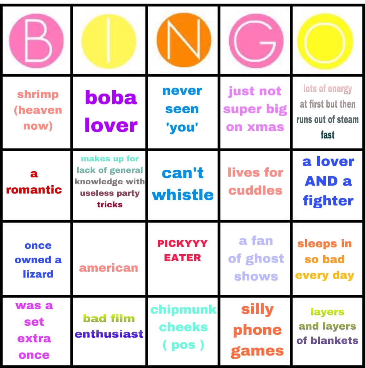 minosheadache's tweet photo. GOOOOD MORNING & welcome to marley bingo #MINOSTASK https://t.co/mPjD9ziSRQ