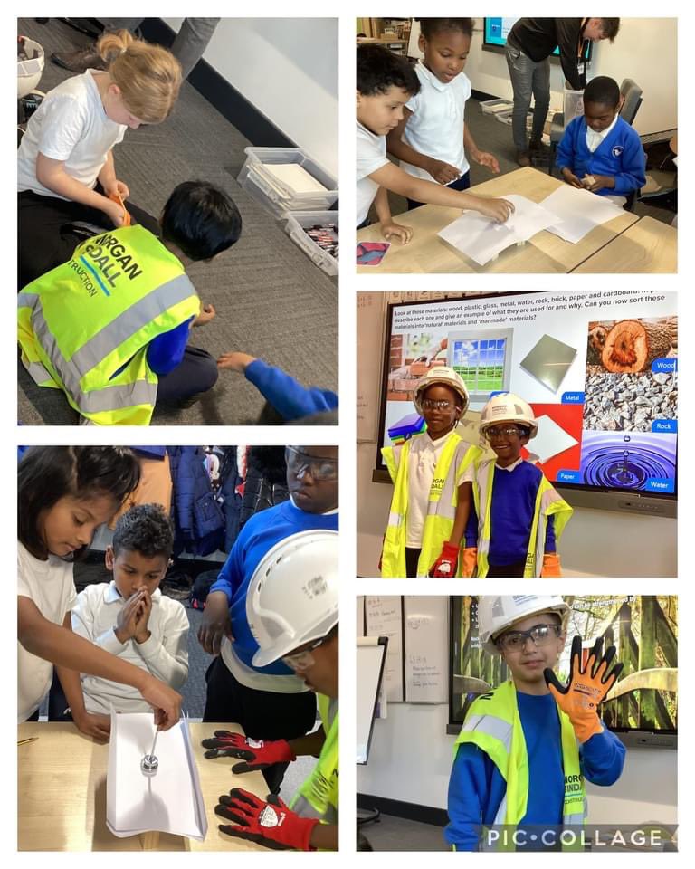 Today, year 2 were joined by Andrew and Jason from Morgan Sindall. They came to deliver a session on the different materials which can be used for building different structures. The children had the opportunity to explore different materials! 
Thank you for joining us!