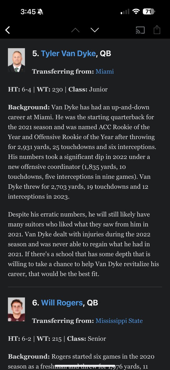 Warley34's tweet photo. ESPN Portal rankings. Thoughts? https://t.co/mrGIehd9Nv