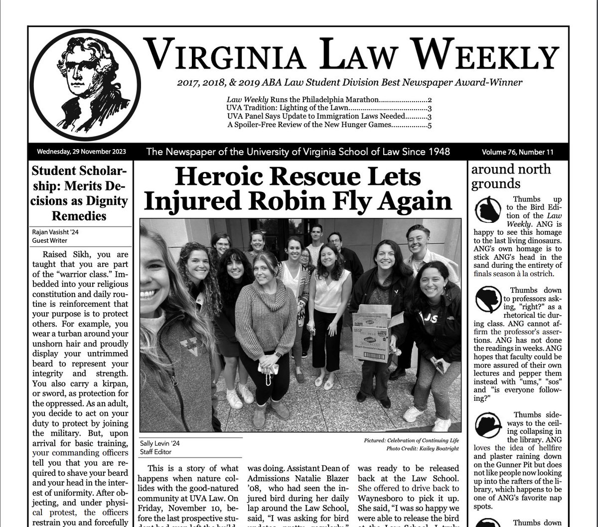 LawWeekly's tweet photo. Last edition of the semester, best edition of the semester? The people are talking. Grab your copy today! https://t.co/gTtKnhQ5sE