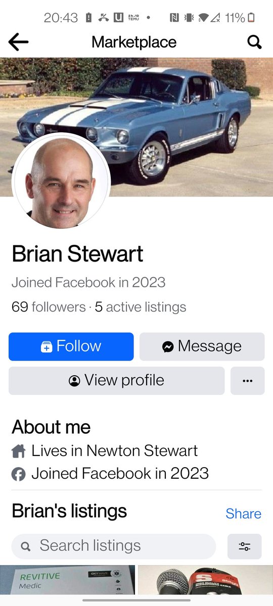 daveclift's tweet photo. @DietMick 
Thought you might like to know someone is using your photo as a profile photo on Facebook to sell items and scam money https://t.co/cy1UYeAYP0
