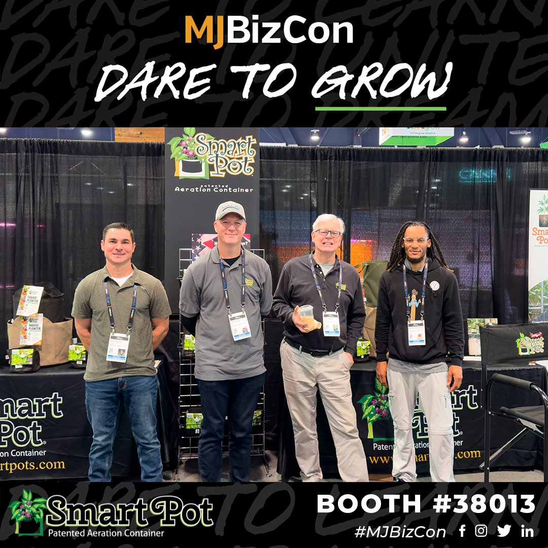SmartPots's tweet image. MJBizCon is here! Elevate your grow with Smart Pot at Booth #38013. Exclusive deals, expert insights, and a Raffle Giveaway! @MJBizDaily

#smartpot #MJBizCon #growers #mjbiz #lasvegas