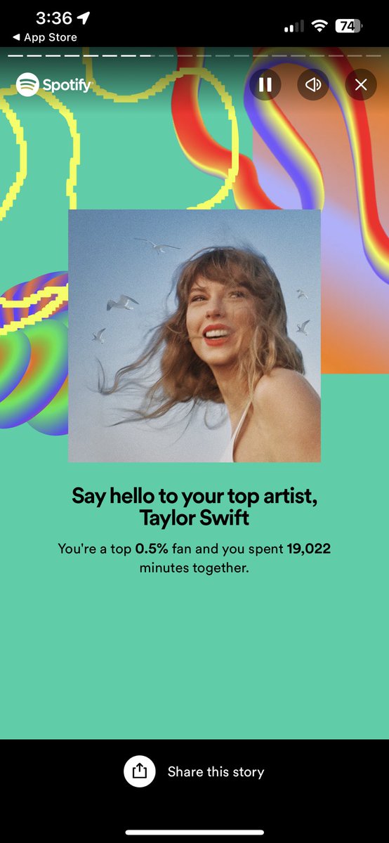 nevaehalt's tweet photo. what can i say i love me some taylor💁‍♀️ #SpotifyWrapped #TaylorSwift #taylornation https://t.co/YaKbklYIKR