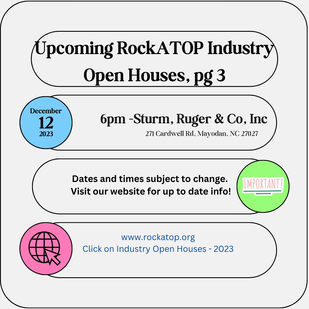Here's the rest of our open house dates/times - please watch Rockatop.org for the most up to date listing, as this is subject to change.

(Click through - there are three pictures in this post)  

TONIGHT- ABCO 6pm!