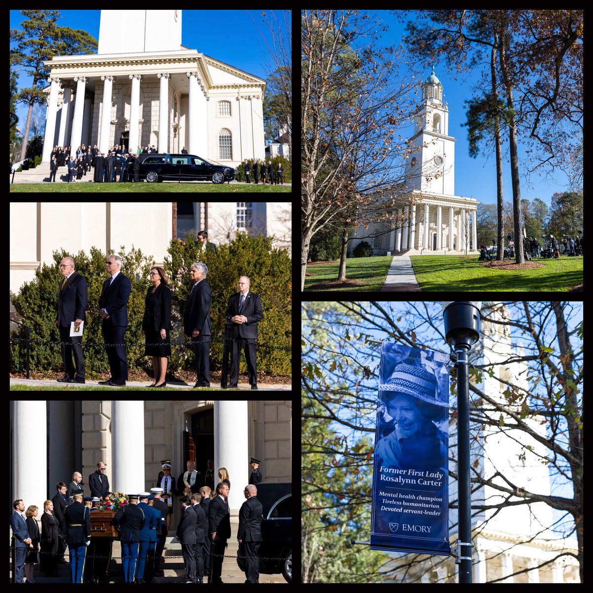 Yesterday, we gathered at Glenn Memorial Church on the Emory campus, to say farewell to First Lady Rosalynn Carter. It was a magnificent ceremony and a perfect tribute to a woman who served our nation like no one else. To see President Carter in attendance was deeply moving.