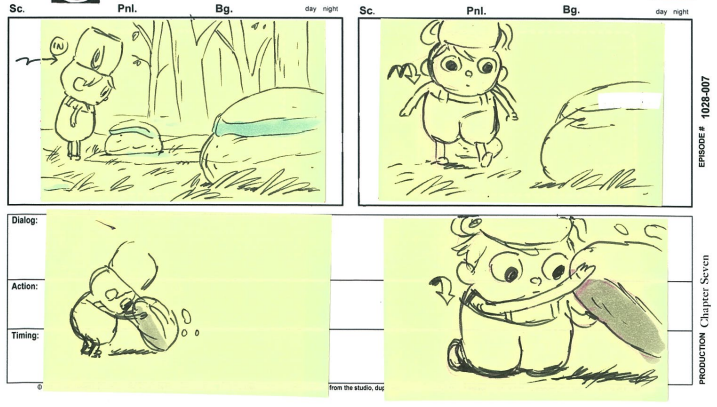 i found a huge dump of storyboard resources and i cant stop looking at these Over The Garden Wall ones (the artist isnt listed), and man. I wish storyboards were still done like this