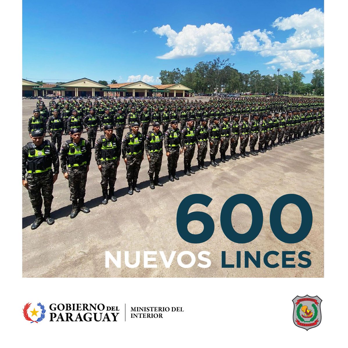 PrensaRiera's tweet photo. 600 NUEVOS AGENTES DEL GRUPO LINCE PARA COMBATIR LA INSEGURIDAD. 🏍️🇵🇾

#gobiernodelparaguay https://t.co/j5Di27OMHP