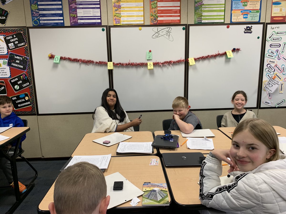 LeeBurnsworth's tweet photo. Today we used clothesline math to review equivalent fractions and comparing fractions! ⁦@TeamNSIS⁩ ⁦@DrTaranto⁩⁦@MrsAKelemen⁩ ⁦ https://t.co/dNj1H8Offh
