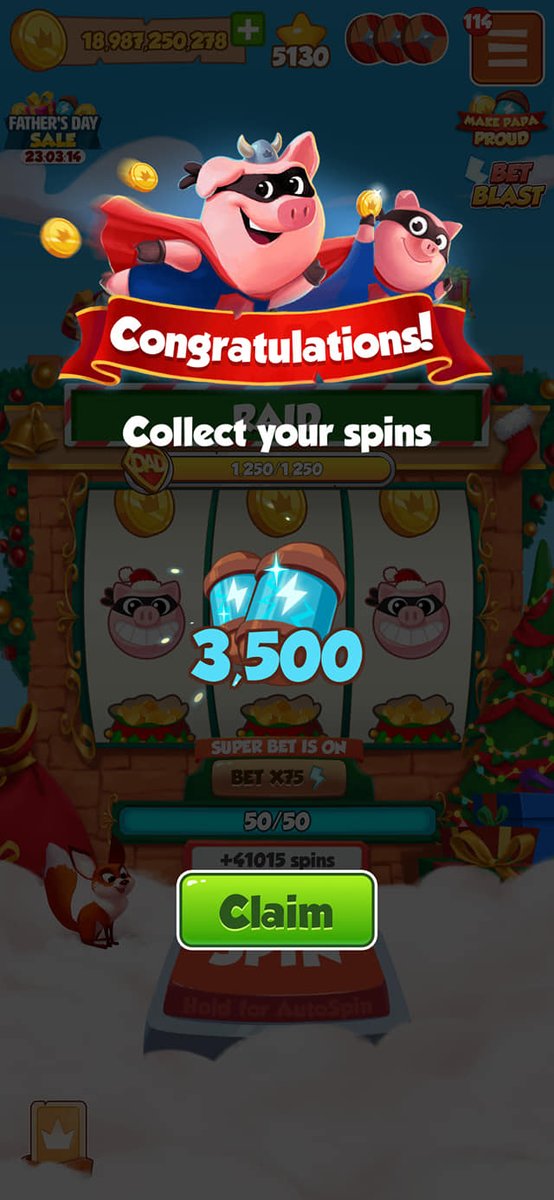 Coin Master Bonus  
1- Comment ( Ok )  
2- Like 👍
3- Collect Here: bit.ly/FreeSpin99K
