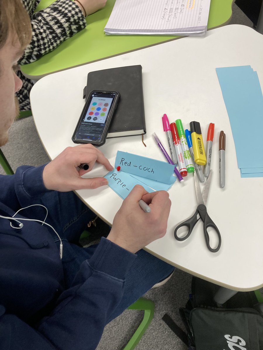 Blwyddyn 1 <a href="/USWDepEd/">Early Years Study at USW</a> early years and education students making their ‘geiriau cymraeg pocket fobs’ ready for school ! Everyday Welsh for everyday learning and teaching 🏴󠁧󠁢󠁷󠁬󠁳󠁿. Bendegedig pob un🌟