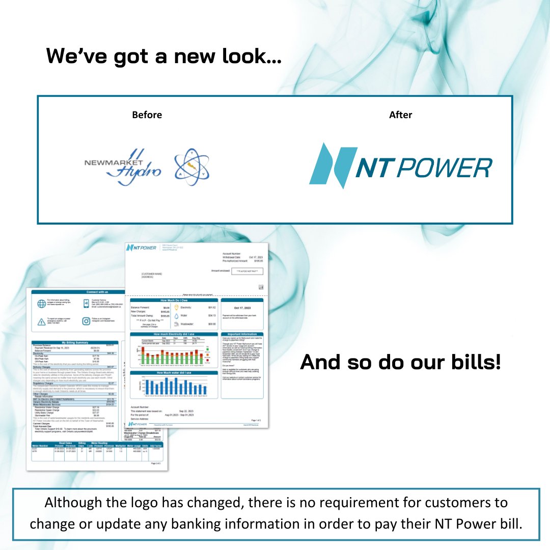 We are proud to share that we have a fresh new logo and a new look for our bills! There is no need to update banking info to make payments though; they will still be appropriately directed. For more information about the bill redesign,  visit ow.ly/3tLf50QcFwb