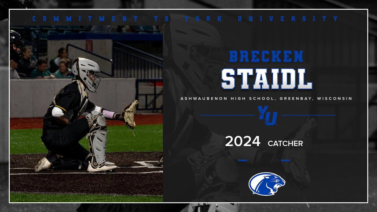 I am excited to announce my commitment to York university to continue my academic and athletic career. Go panthers!