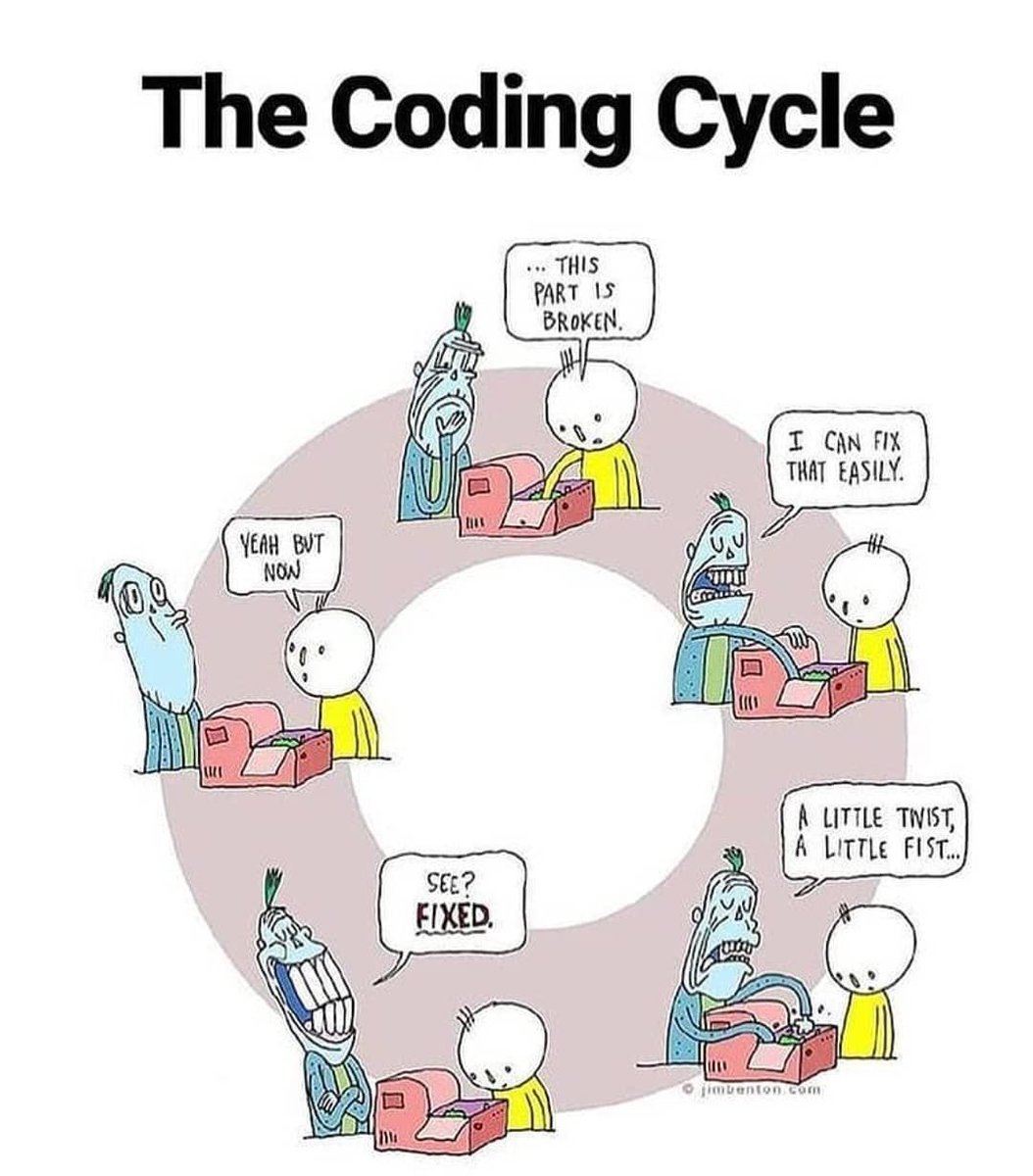 ResourcesoftInc's tweet image. Navigating the coding maze: when your code refuses to cooperate, and debugging becomes a never-ending loop.

To all our super smart coders out there, we see you! 🤯💻

#CoderStruggles #DebuggingAdventures