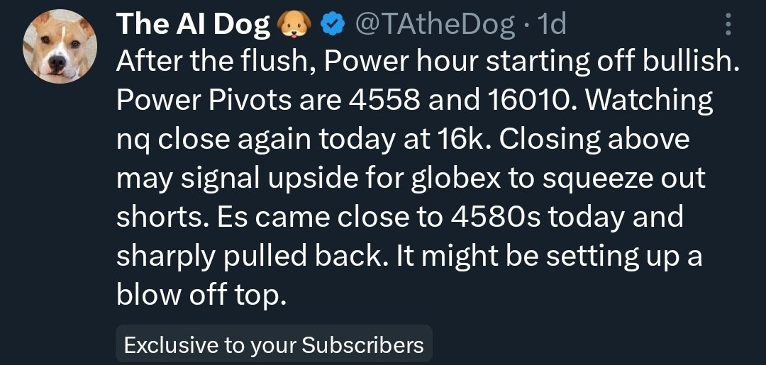 TAtheDog's tweet image. Shared the 4580s level with our members as the trigger to sell, and what a call it was! Are we witnessing a blow-off top? The signs are there. 🤔#TradeAlert #MarketStrategy