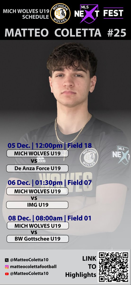 <a href="/MLSNEXT/">MLS NEXT</a> FEST in Phoenix
<a href="/MichWolves1974/">Michigan Wolves</a>  

youtube.com/channel/UCNliF… 

<a href="/CoachCannella17/">Rhys Cannella</a> <a href="/Scout_ScottC/">College Scout</a>  <a href="/TopPreps/">Top Preps Sports Scouting and Promotional Services</a> <a href="/TopDrawerSoccer/">TopDrawerSoccer</a> <a href="/PrepSoccer/">Prep Soccer ⚽️</a> @SoccerMomInt <a href="/SSN_NCAASoccer/">Sidelines - College Soccer (logged out)</a> <a href="/NcsaSoccer/">NCSA Soccer</a> <a href="/wearesoccershow/">We Are Soccer ⚽️</a> <a href="/misoccernetwork/">Michigan Soccer Network</a>  @MISoccerCentral <a href="/ImCollegeSoccer/">College Soccer Truth ™</a> <a href="/yscentral/">Youth Soccer Central</a> <a href="/SSN_NCAASoccer/">Sidelines - College Soccer (logged out)</a>