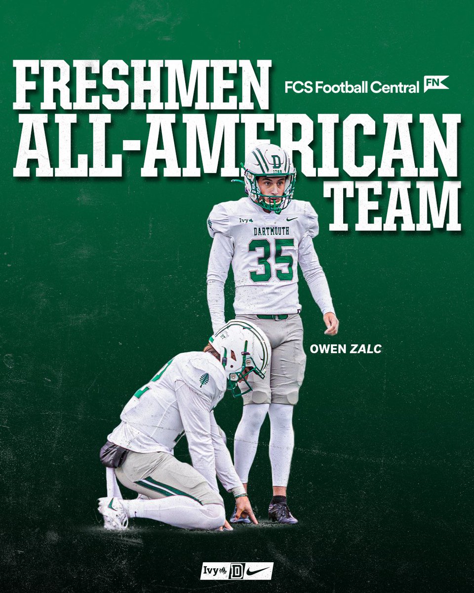 Owen Zalc was named 2023 FCS Freshmen All-American 🔗 dartsports.co/47xh07x #TheWoods