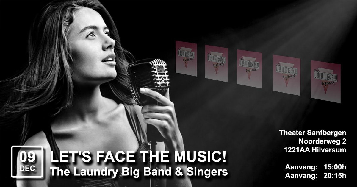 Let's  Face The Music with The Laundry Bigband. In dit sfeervolle concert laten 10 vocalisten het beste van zichzelf horen na de cursus 'Zingen met een Big Band'
#hilversum #jazzlegends #liveconcert #bigband #jazz
<a href="/uhilversum/">UITpuntHilversum</a> <a href="/mediastad/">Mediastad</a> #MarljoleineLeene #Santbergen <a href="/JoleiMusic/">Marjoleine Leene</a>