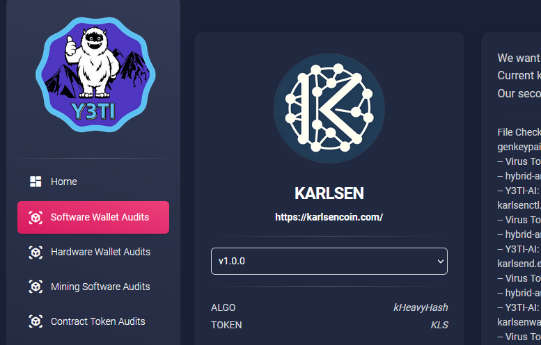 We have never received as many requests for an audit as we have done in the last few days. You guys asked us for it, welcome <a href="/karlsennetwork/">Karlsen Network</a> to the audit database. This is the first official audit to include data from Y3TI-AI (WiP) <a href="/SerpentXTech/">SerpentX Tech</a> <a href="/ChumpXd/">ChumpChangeXD</a> <a href="/SamGR55/">Samer Rahmeh</a>
