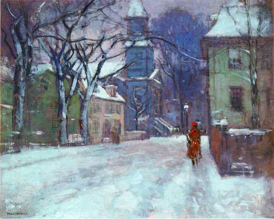 Paul Cornoyer (American,1864-1923) - December, Gloucester　ca.1916　oil on canvas　privatecollection