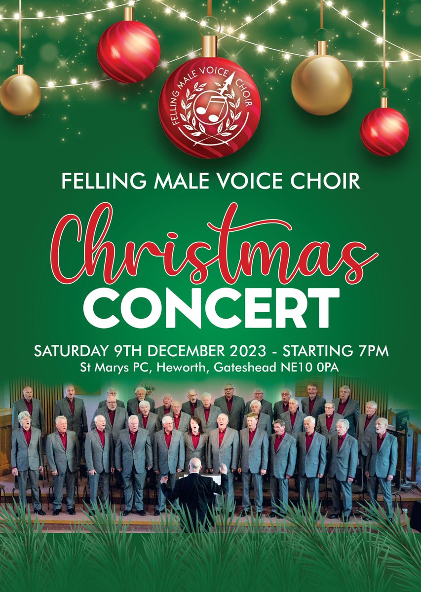 📷 Santa Claus is coming to Felling, and he's bringing the gift of music! Join us on December 9th for a jolly good time with Felling Male Voice Choir. Naughty or nice, everyone's welcome! 📷📷 #SantaApproved #ChoirJoy