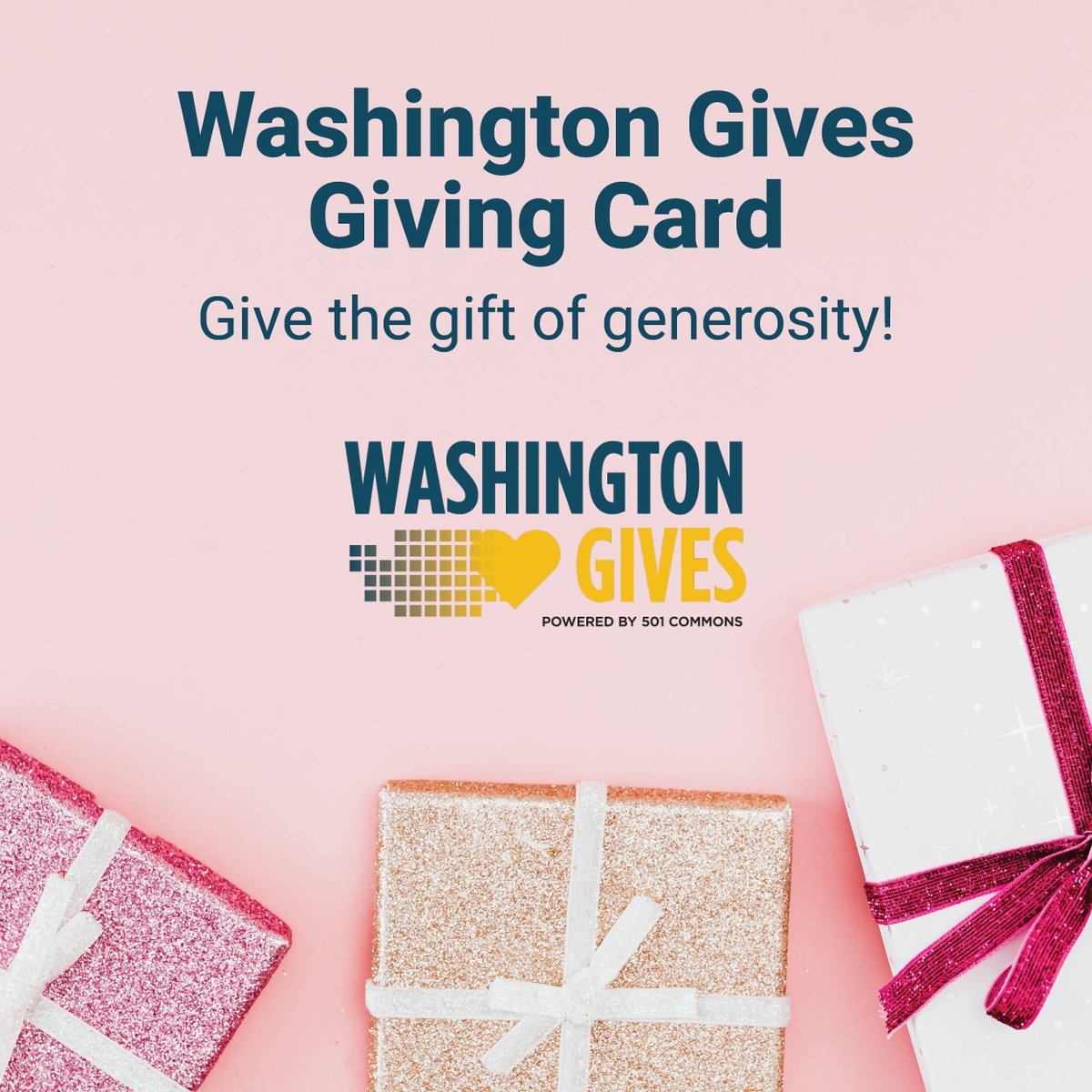 WAGives's tweet photo. This holiday season, give the gift of generosity! Purchase a Washington Gives Giving Card in any amount and the recipient gets to support the causes they care about.

#WAGives #ThatGivingFeeling #GivingTuesday

https://t.co/2tmwjiJLCv https://t.co/D5Ne2cgNvR