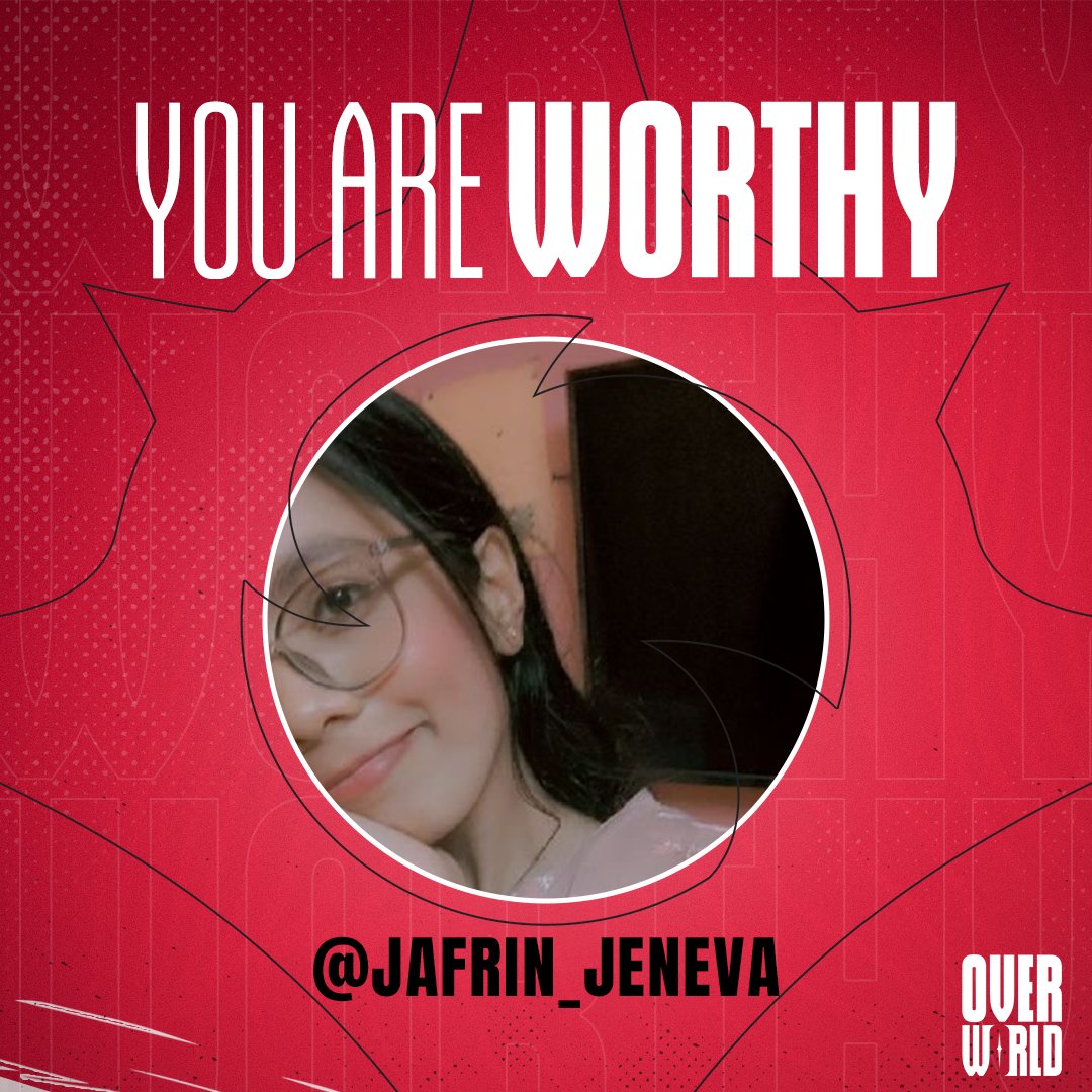 For being the embodiment of a great supporter

@jafrin_jeneva
YOU ARE WORTHY