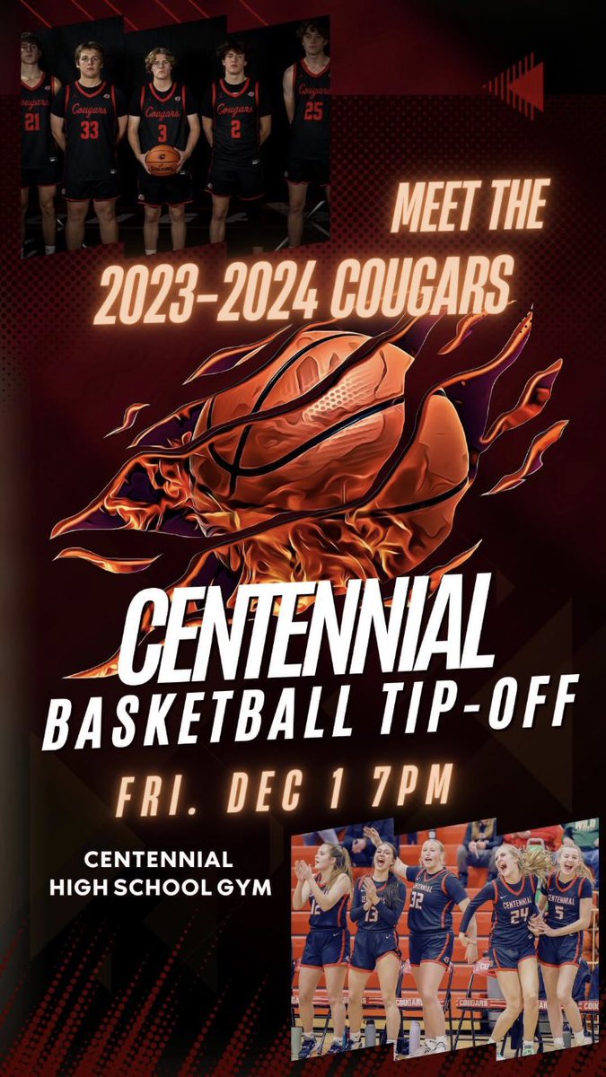 Cougar Basketball (@centcougbball) on Twitter photo This Friday, December 1st, come meet your JV/Varsity Cougars boys and girls teams! Fun event with introduction of teams, dunk contest, shooting contest, and scrimmages. You may even be able to get a picture with your favorite player after! See you there! #NotmeButwe This Friday, December 1st, come meet your JV/Varsity Cougars boys and girls teams! Fun event with introduction of teams, dunk contest, shooting contest, and scrimmages. You may even be able to get a picture with your favorite player after! See you there! #NotmeButwe