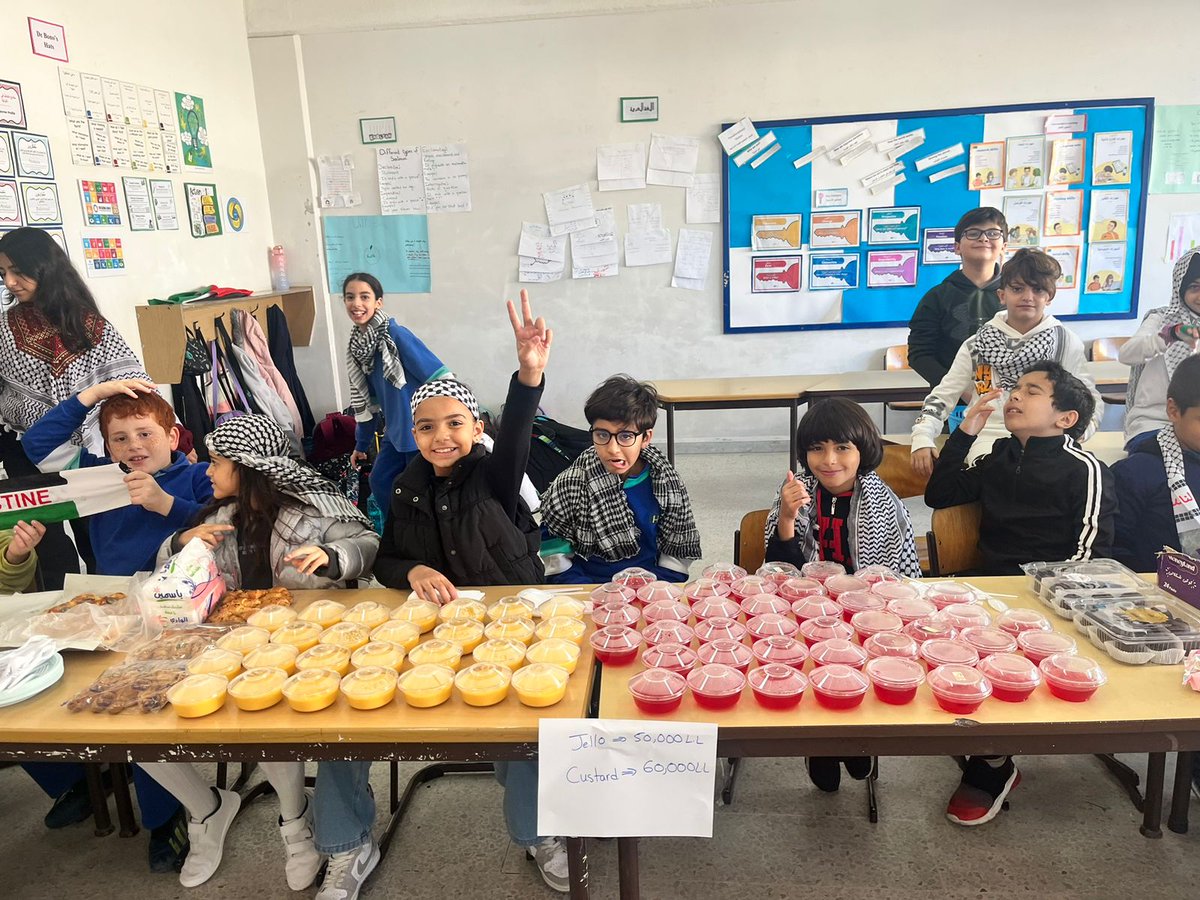 RHHS_Elementary's tweet photo. Baking for a Cause: BE5B students unite in sweet solidarity with the Palestinian people! #SolidarityDay #empathy #unity #collaboration @RHHS_Saida https://t.co/0y284isy8s