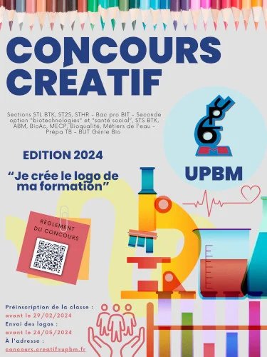 En 2023, <a href="/UpbmAsso/">Upbm-asso</a>  décide de renommer le concours pour élargir les thèmes retenus chaque année. Le thème 2024 est la création d'un logo.
upbm.org/site-associati…
upbm.org/site-associati…