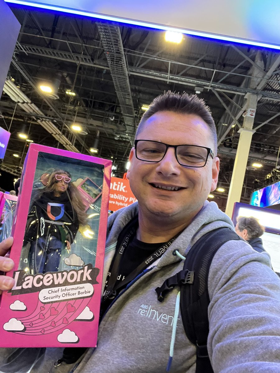 #reinvent2023 <a href="/Lacework/">Lacework</a> Love the CISO Barbie! Would love to take one home for my wife!