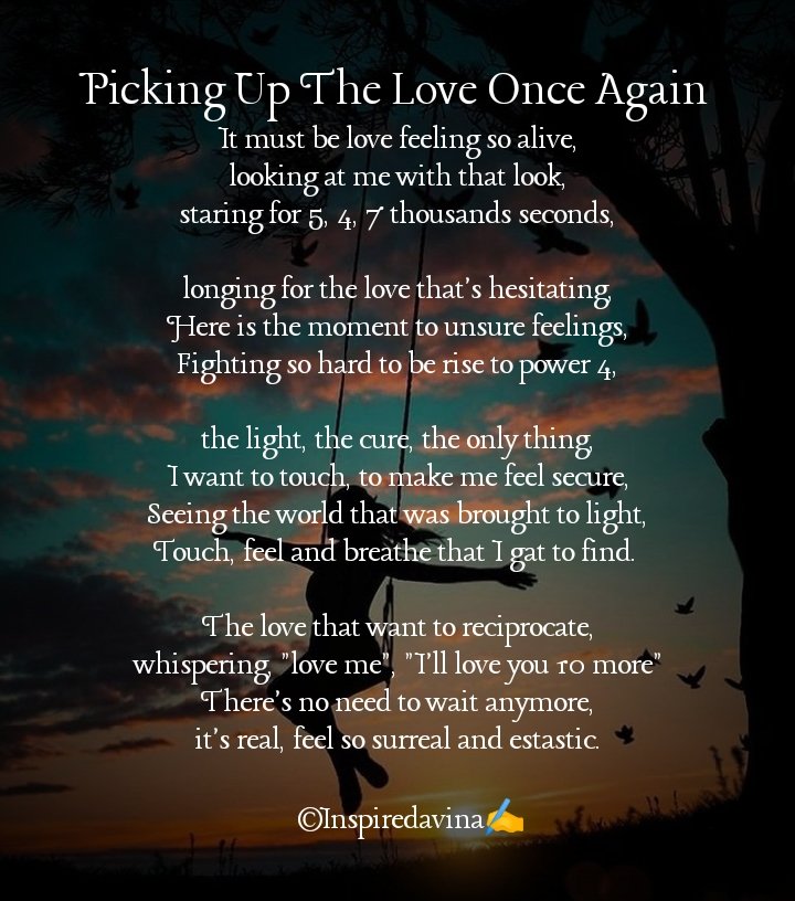 Will you pick up the love again?? ❤️

#MAMA2023 #the365wm #the365writingmarathon  #writersoftwitter #poets #poetrylovers