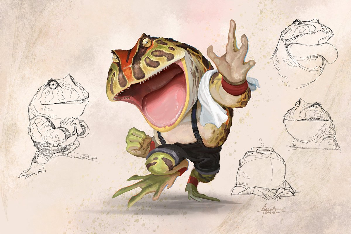 Tonight, this fine frog I made makes an appearance on @BrettUltimus's DnD channel! Played by @Tomato_Gaming, tune in to see what they're all about..!