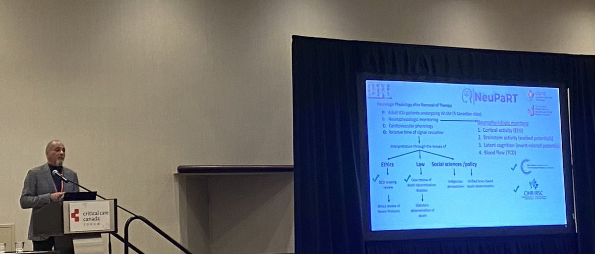 Our division director @ShemieMD is last but certainly not least in #CCCF2023 deceased donation stream - provoking thoughts +++ as he discusses future threats and challenges in death determination #NeuroPICU #PedsICU @CCCForum @CanadasLifeline