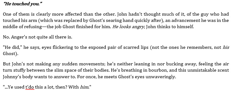 murderpoet's tweet photo. Soap Soul-Swap AU (09 in 22’s body)

 …in which ghost succumbs to his possessive jealousy despite knowing Johnny's no longer there. https://t.co/skGoWPUaKu