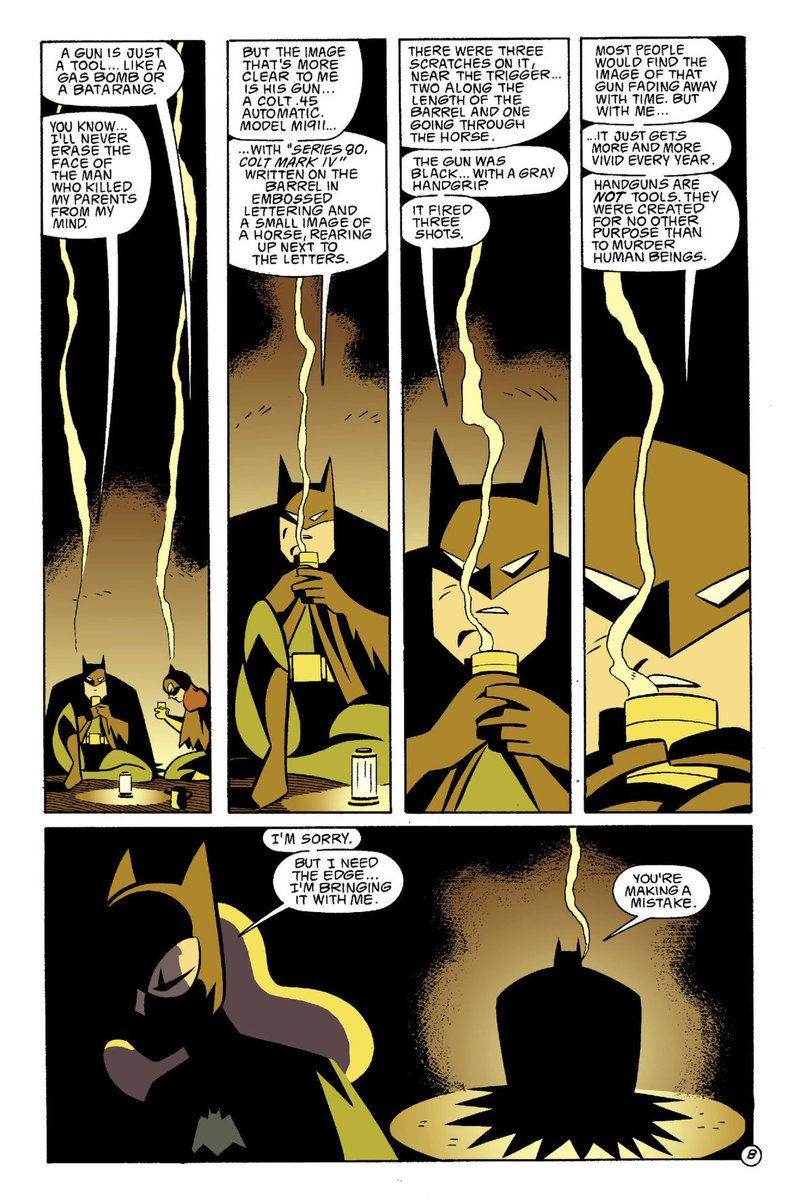 Had cause today to talk about GOTHAM ADVENTURES # 9 - an unbelievably clean comic. The Bats face the cold, the League of Assassins, and the question of the gun high in the Tibetan mountains. Career work for you or me, just another Wednesday for 
Templeton, Burchett, and Beatty 