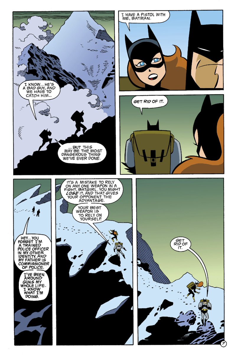 Had cause today to talk about GOTHAM ADVENTURES # 9 - an unbelievably clean comic. The Bats face the cold, the League of Assassins, and the question of the gun high in the Tibetan mountains. Career work for you or me, just another Wednesday for 
Templeton, Burchett, and Beatty 