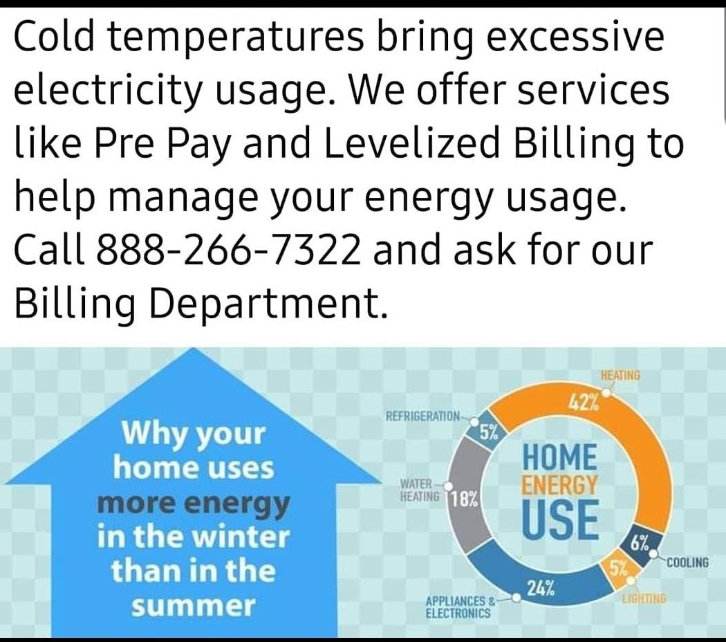 Winter is on the way! Be aware of excessive usage due to longer run times from  your heat source.