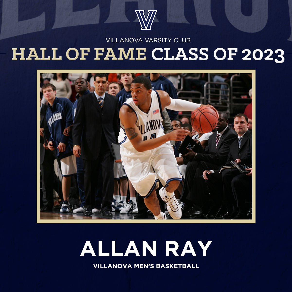 Congrats @ARayfor3 on being inducted to the 2023 Villanova Varsity Club Hall of Fame! A great @NovaMBB Guard and Villanovan!