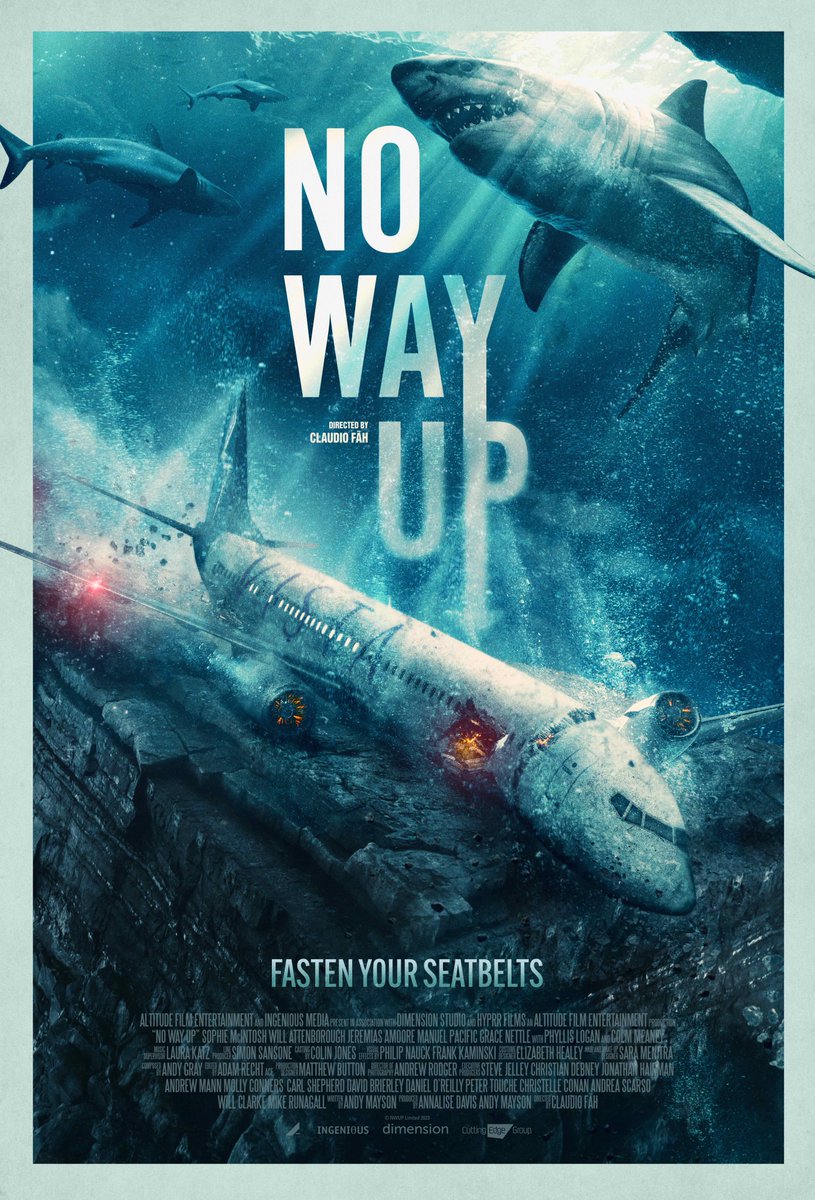 AltitudeSales's tweet photo. Fasten Your Seatbelts... Claudio Fäh's NO WAY UP is landing on screens in 2024 🛫🌊🦈 https://t.co/4Hw47UoI0y