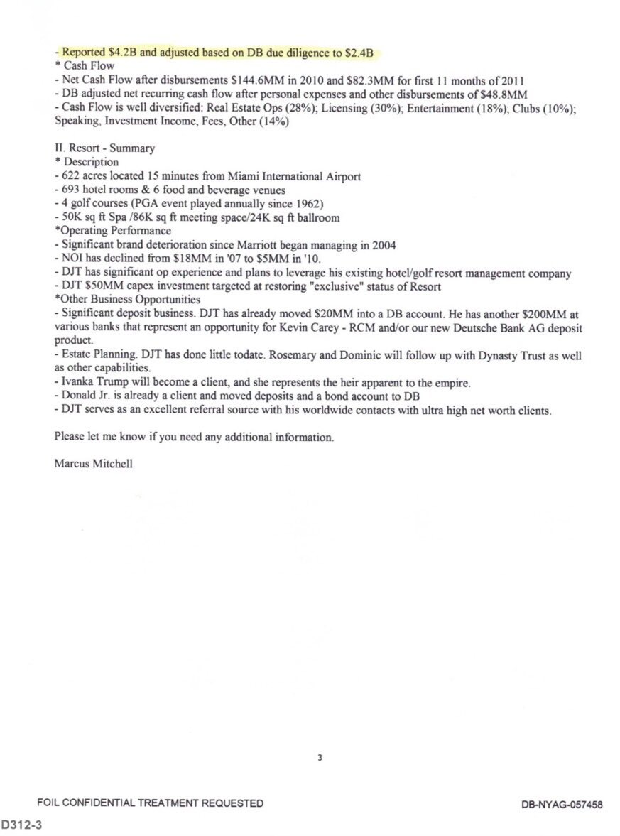 realLizUSA's tweet image. Deutsche Bank Senior Executives state Trump had one of “the strongest personal balance sheets we have seen and totally unlike any of our major RE developer clients”

Trump represents “a great franchise opportunity”

Trump is an expert “in successfully running world class assets.”