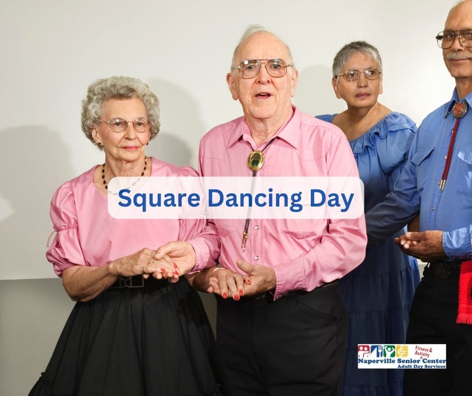 NaperSrCenter's tweet image. It's #NationalSquareDancingDay! Did you know that #squaredancing has the same benefits as low impact aerobics AND it works the brain too? #NSC #seniorcare #adultdaycare #seniordaycare #comejointhefun #homeawayfromhome #adultdayservices #seniordaycarecenter #seniorsocialization
