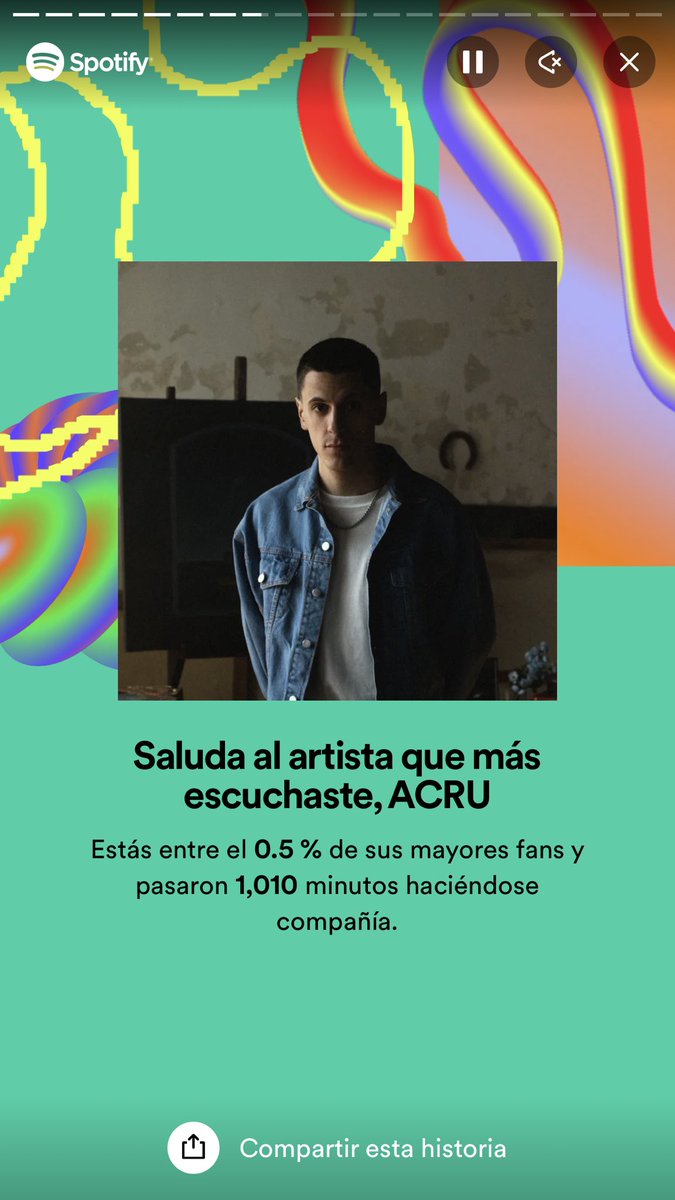 lubbr_'s tweet photo. lo único rescatable de mi spotify wrapped es acru el resto por mi dignidad no puedo compartirlo https://t.co/QdGIYn2drV